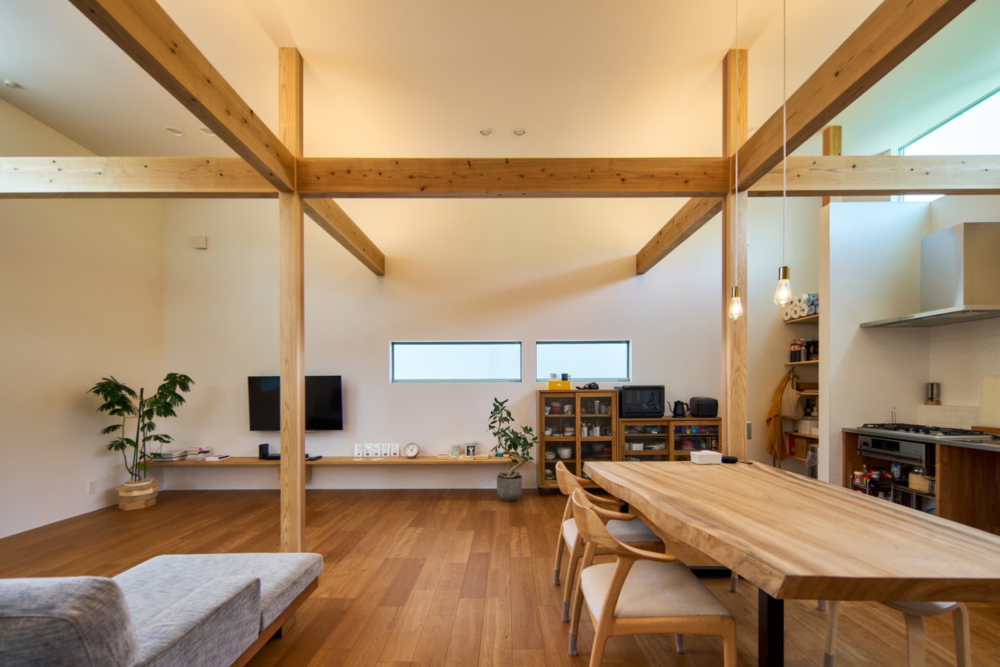 ワンルームの様な生活ができる平屋